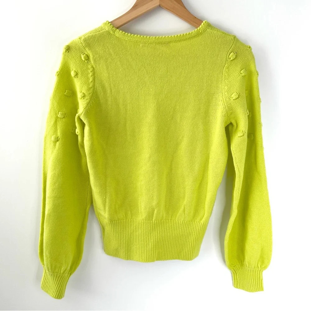 LILLY PULITZER | Tekla Bauble Yellow Pull Over Knit Sweater Lime Green Size xs - Picture 10 of 11